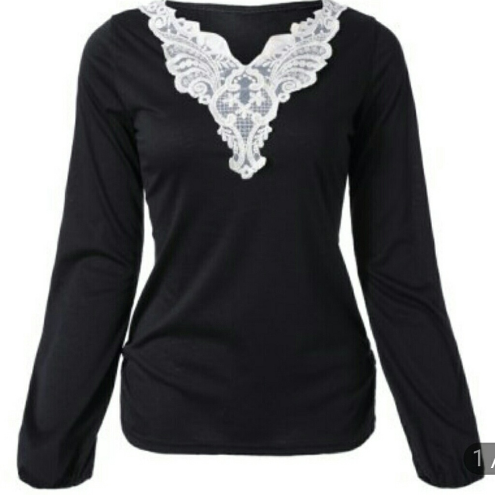 NEW Lacy black Top - Picture 1 of 5